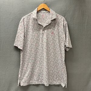 Rhoback Polo Shirt SPOT Company Print Alligator Cactus Racecar Mens Large